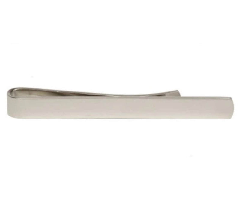 David Aster Plain Polished Rhodium Plated Tie Slide Northern Ireland
