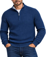 DG Drifter Pique Half Zip Sweater Blue Northern Ireland Belfast