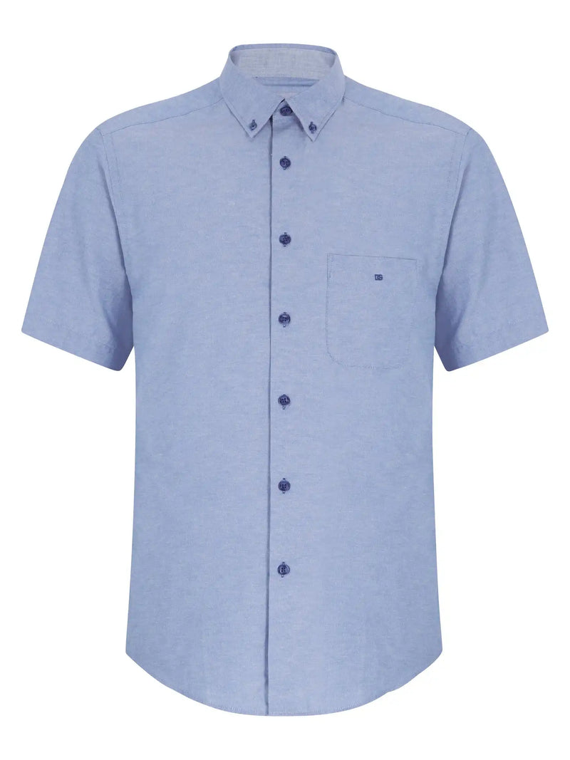 DG’s Drifter Men’s Short Sleeve Check Shirt Ivano 15178 Blue