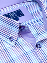 DG’s Drifter Mens Short Sleeve Check Shirt 14607SS - 73 Lilac