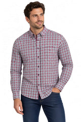 DG’s Drifter Brushed Cotton Check Shirt Red/Grey Northern Ireland