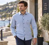 DG’s Drifter Cotton Check Shirt Sky Blue Northern Ireland Belfast