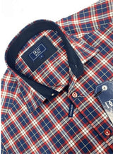 DG’s Drifter Giovanni Short Sleeve Shirt Navy/Red Check - 
