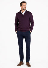 DG’s Drifter Half Zip Sweatshirt Dark Red Northern Ireland Belfast