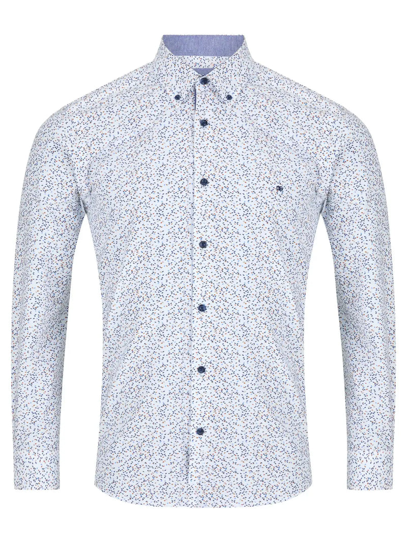 DG’s Drifter Ivano Regular LS Shirt Navy Diamond Print Northern