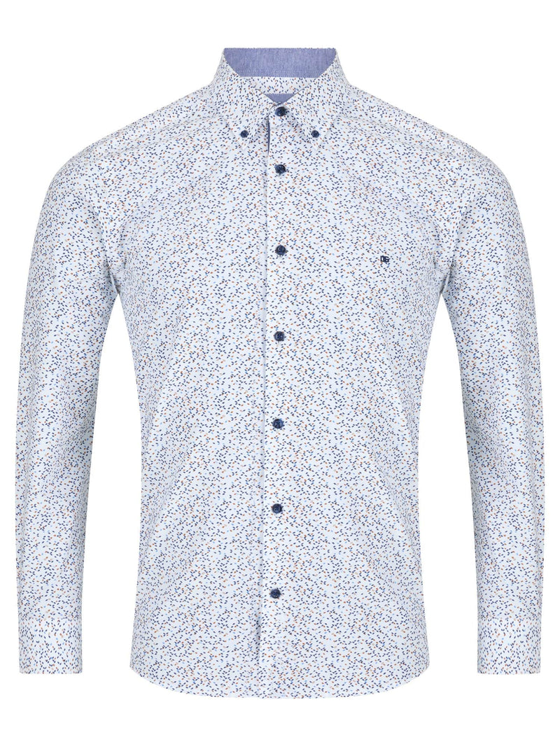 DG’s Drifter Ivano Regular LS Shirt Navy Diamond Print Northern