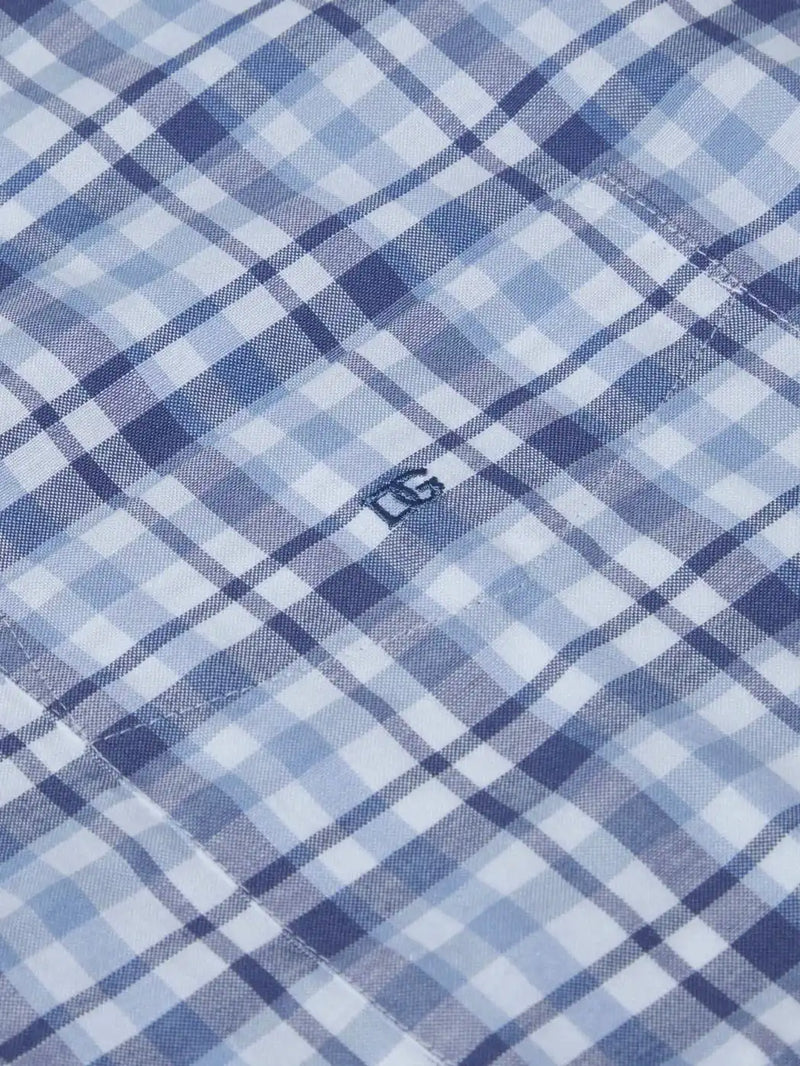 DG’s Drifter Ivano Short Sleeve Check Shirt Light Blue Northern