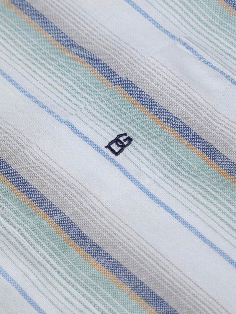 DG’s Drifter Ivano Short Sleeve Stripe Oxford Shirt Green/Blue