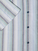 DG’s Drifter Ivano Short Sleeve Stripe Oxford Shirt Green/Blue