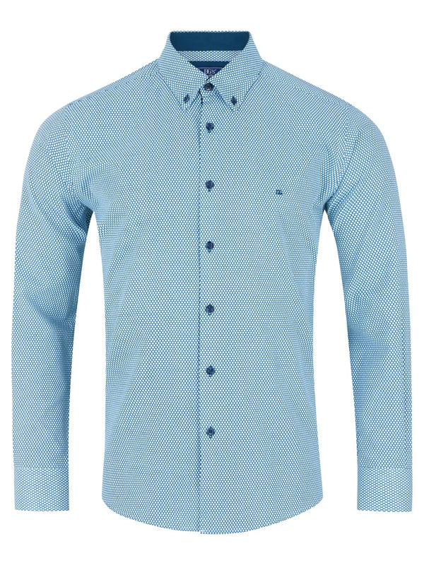 DG’s Drifter Long Sleeve Shirt Ivano 14647-23 Blue Northern Ireland