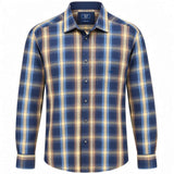 DG’s Drifter LS Check Shirt 14656/46 Tan/Blue Northern Ireland Belfast