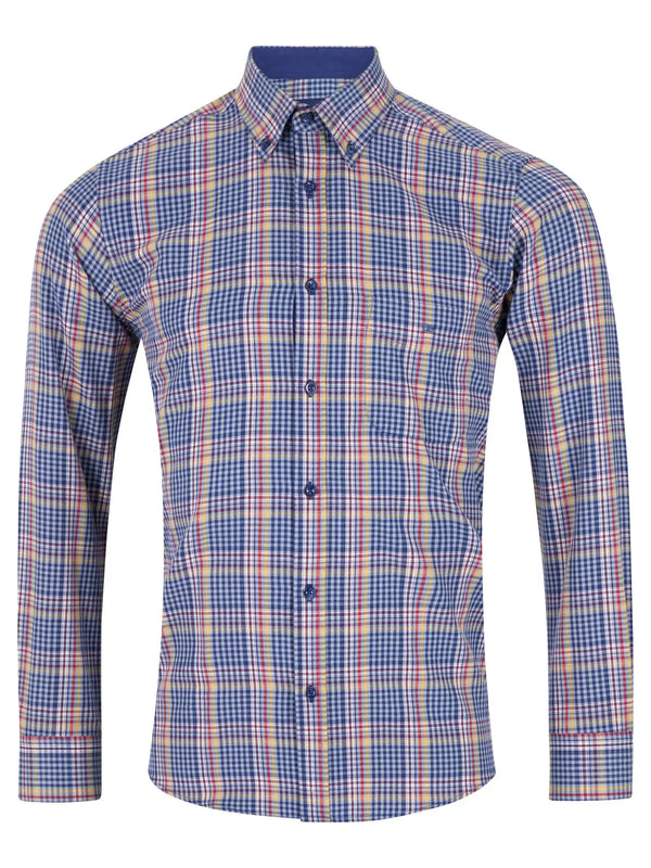 DG’s Drifter LS Check Shirt 14667/28 Navy Multi Northern Ireland