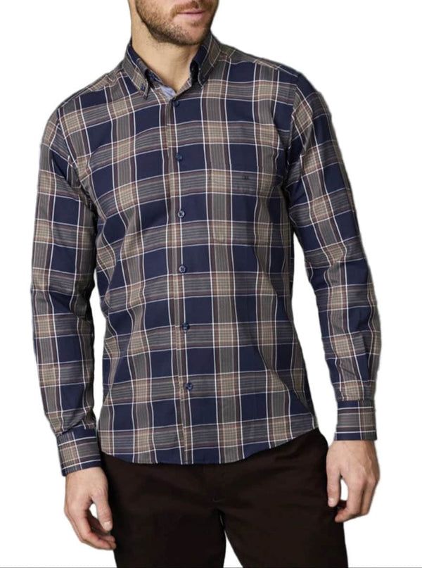 DG’s Drifter LS Check Shirt Ivano Navy Northern Ireland Belfast