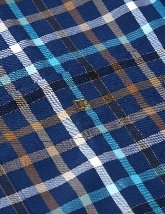 DG’s Drifter Mens Casual Check Shirt Dark Blue Northern Ireland