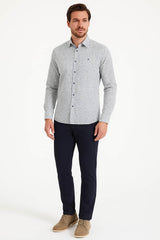 DG’s Drifter Mens Casual Print Shirt Floral Blue & White Northern