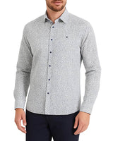 DG’s Drifter Mens Casual Print Shirt Floral Blue & White Northern