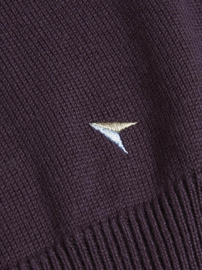 DG's Drifter Round Neck Cotton Blend Jumper Dark Purple