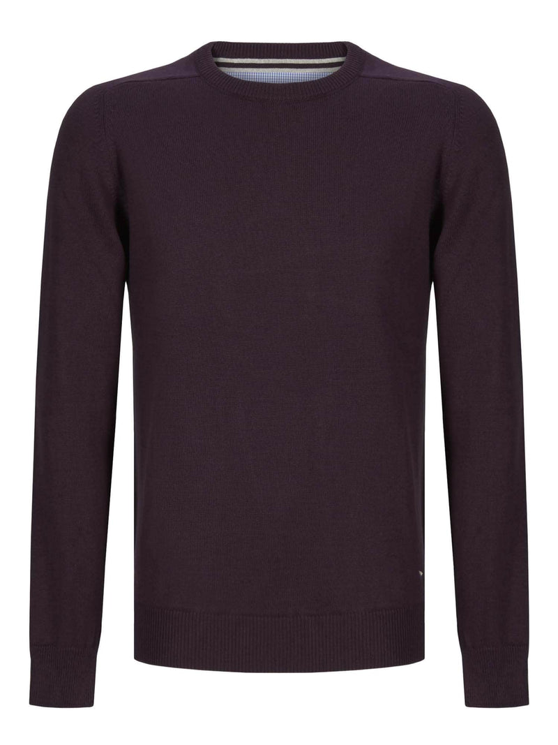 DG's Drifter Round Neck Cotton Blend Jumper Dark Purple