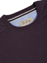 DG's Drifter Round Neck Cotton Blend Jumper Dark Purple