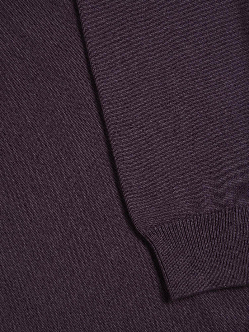 DG's Drifter Round Neck Cotton Blend Jumper Dark Purple