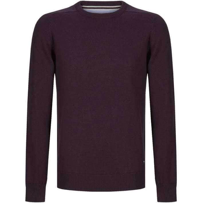 DG's Drifter Round Neck Cotton Blend Jumper Dark Purple