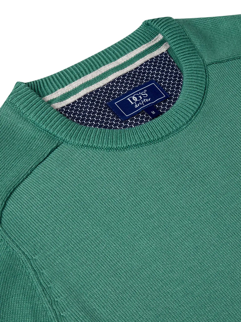 DG’s Drifter Round Neck Cotton Blend Jumper Light Green Ballynahinch