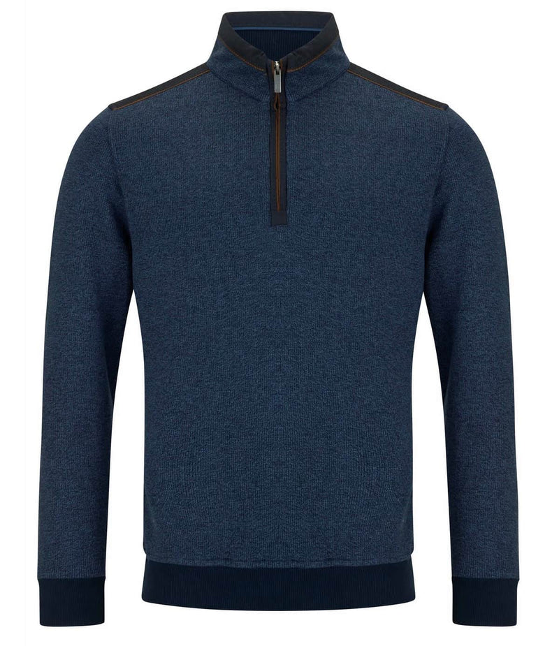 DGs Drifter Mens Half Zip Sweatshirt Airforce Blue Northern Ireland