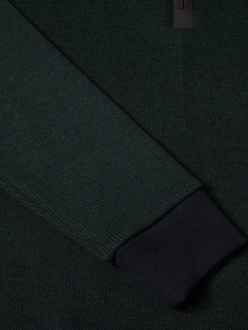 DGs Drifter Mens Half Zip Sweatshirt Dark Green Northern Ireland