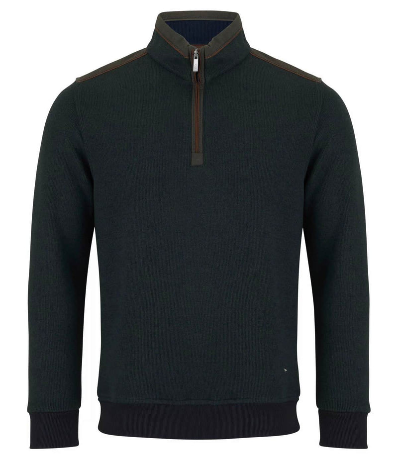 DGs Drifter Mens Half Zip Sweatshirt Dark Green Northern Ireland