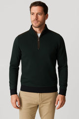 DGs Drifter Mens Half Zip Sweatshirt Dark Green Northern Ireland