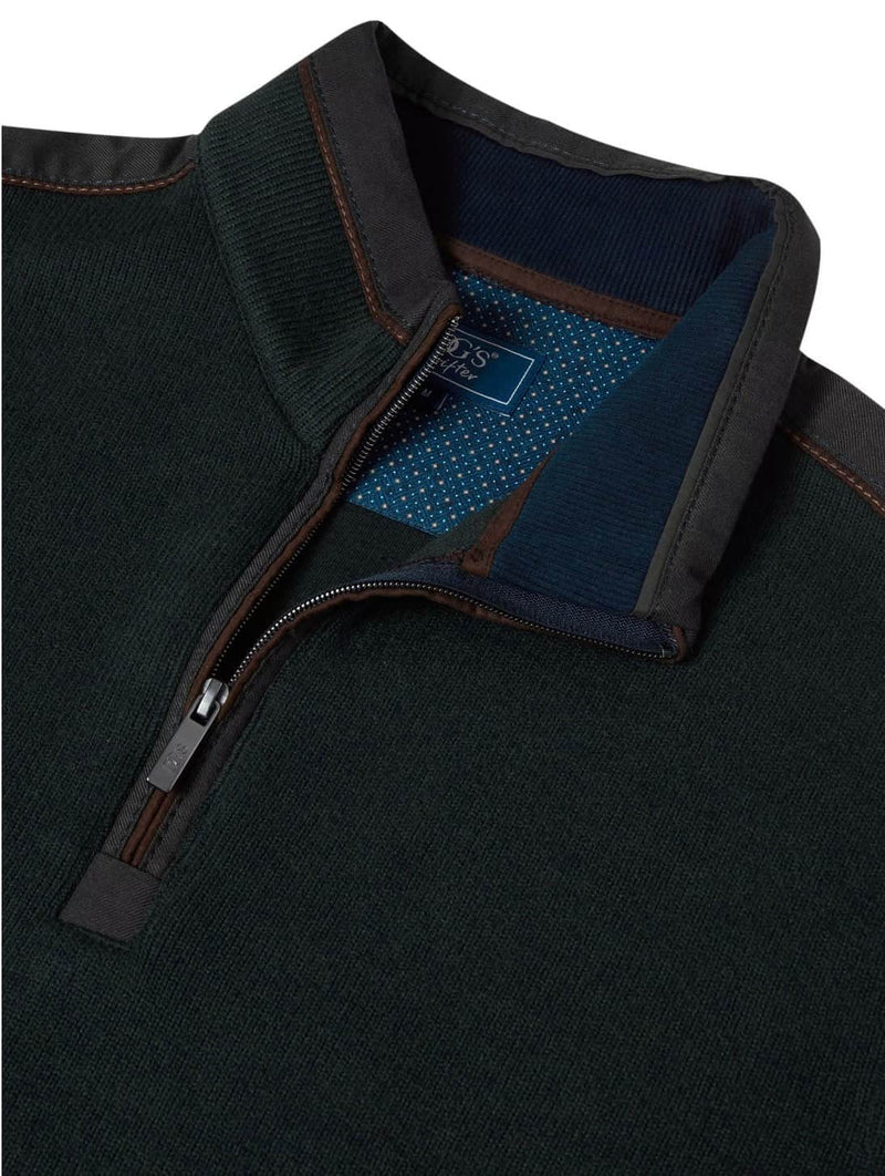 DGs Drifter Mens Half Zip Sweatshirt Dark Green Northern Ireland