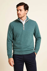 DG’s Drifter Mens Half Zip Sweatshirt Light Green Northern Ireland