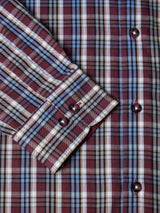 DG’s Drifter Mens Long Sleeve Check Shirt Ivano 14577/67 Maroon