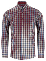 DG’s Drifter Mens Long Sleeve Check Shirt Ivano 14577/67 Maroon