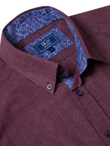 DG’s Drifter Mens Long Sleeve Oxford Shirt Ivano 14465/67 Burgundy