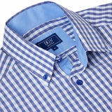 DG’s Drifter Men’s Short Sleeve Check Shirt 14438SS-23 Blue