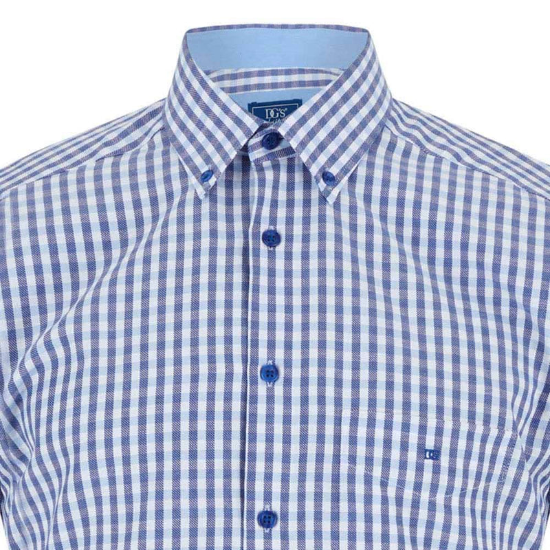 DG’s Drifter Men’s Short Sleeve Check Shirt 14438SS-23 Blue