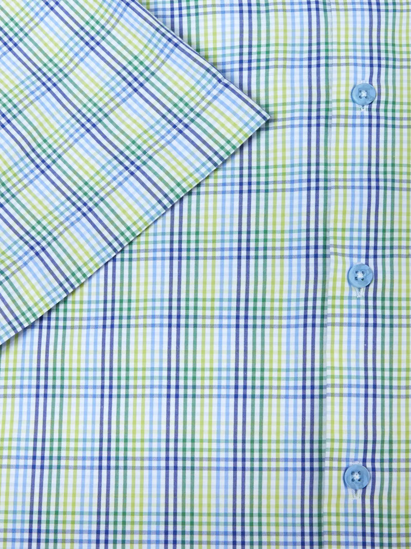 DG’s Drifter Mens Short Sleeve Check Shirt 14607SS - 32 Light Green