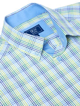 DG’s Drifter Mens Short Sleeve Check Shirt 14607SS - 32 Light Green