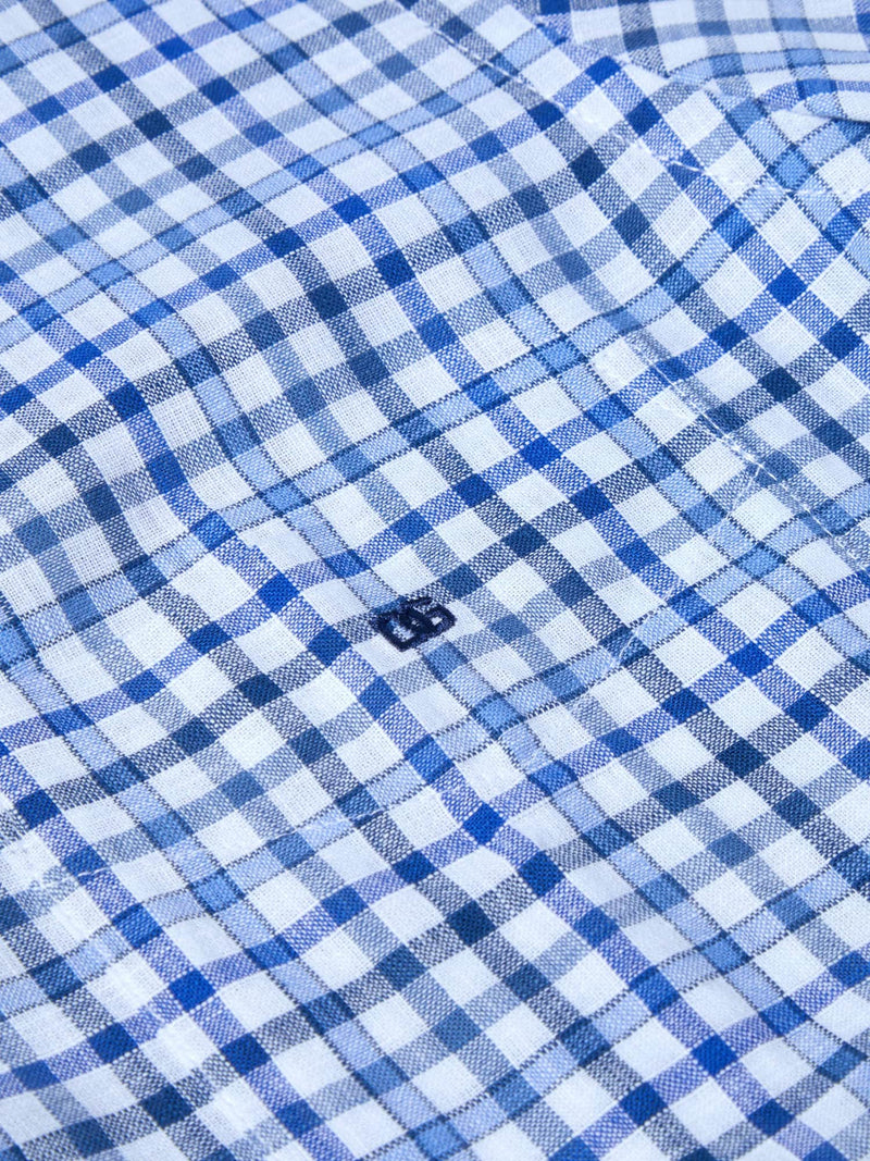 DG’s Drifter Mens Short Sleeve Check Shirt 14714SS - 12 Blue