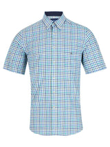DG’s Drifter Mens Short Sleeve Check Shirt 14714SS - 13 Green
