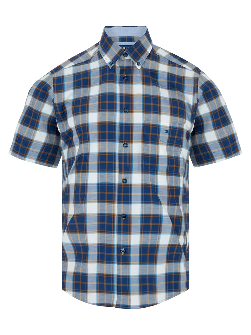 DG’s Drifter Men’s Short Sleeve Check Shirt Ivano 14455SS-28 Navy