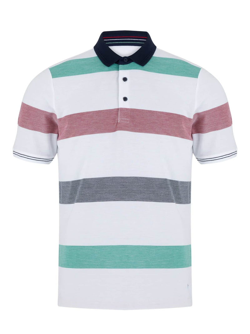 DG’s Drifter Mens Short Sleeve Polo Shirt 55164 136 White/Red