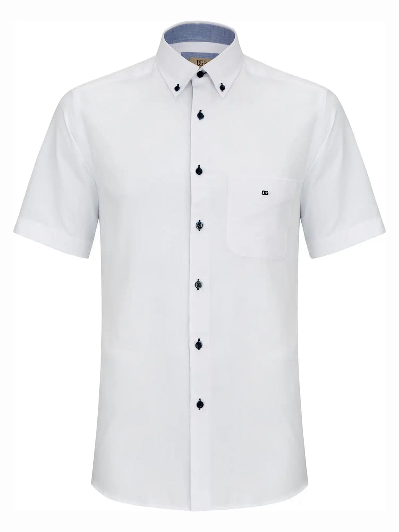 DG’s Drifter Men’s Short Sleeve Shirt 15178SS 01 White Ballynahinch