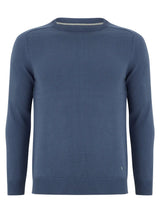 DG’s Drifter Round Neck Cotton Blend Jumper Mid Blue Northern