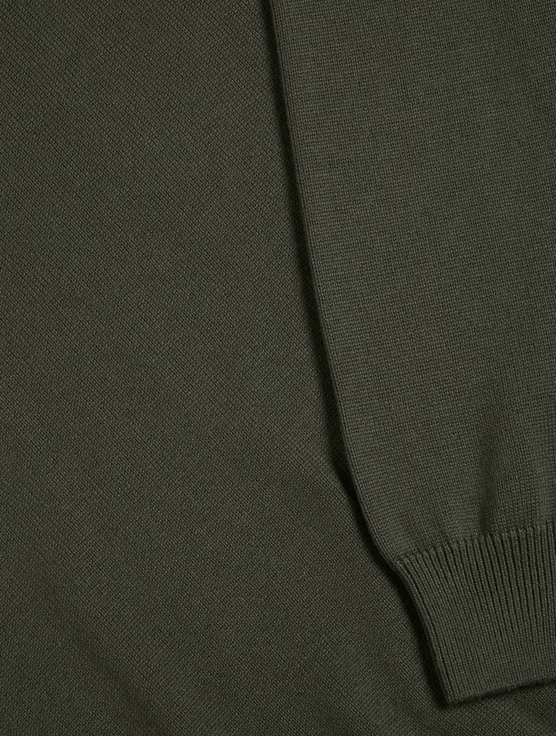 DG's Drifter Round Neck Cotton Blend Jumper Olive Green
