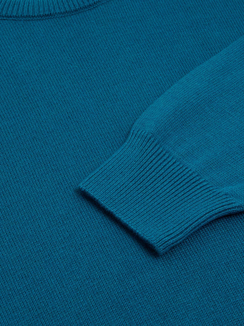 DG’s Drifter Round Neck Cotton Blend Jumper Petrol Blue - 