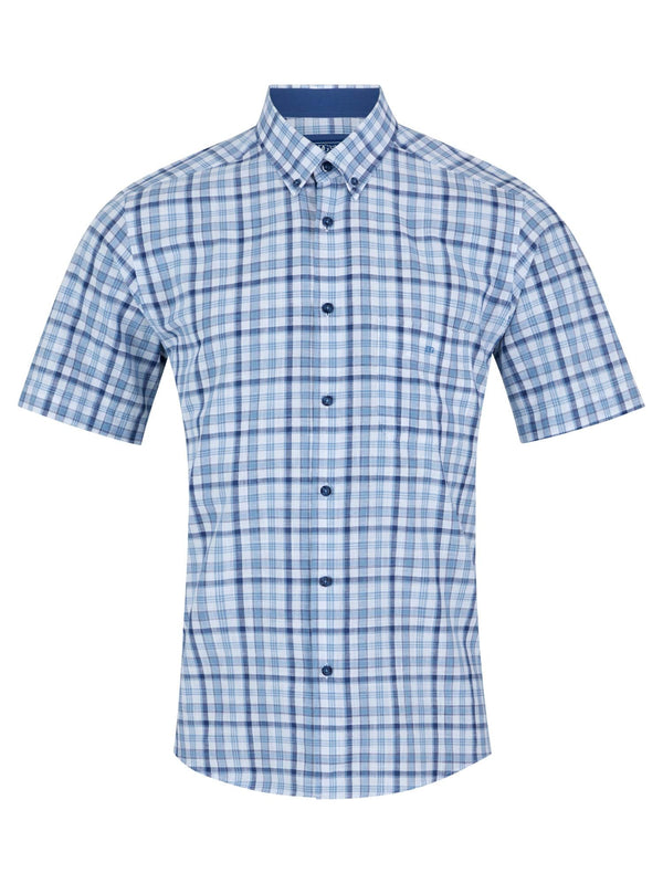 DG’s Drifter Short Sleeve Check Shirt Blue Northern Ireland Belfast