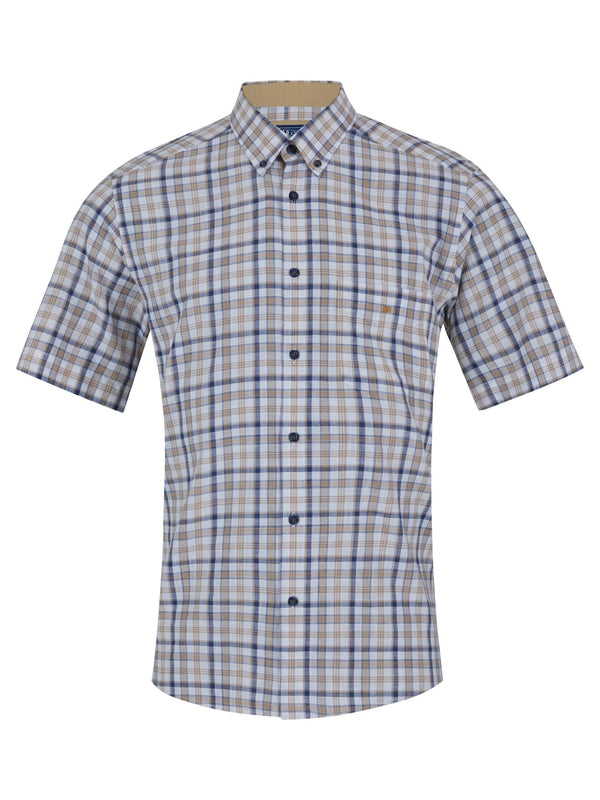 DG’s Drifter Short Sleeve Check Shirt Tan Northern Ireland Belfast