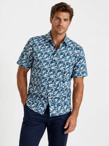 DG’s Drifter Short Sleeve Shirt Blue/Green Floral Northern Ireland